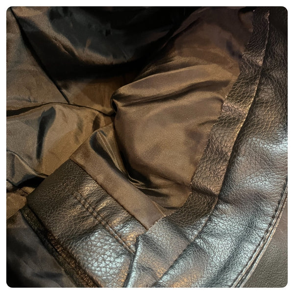 Vintage Y2K | Faux Leather Vinyl Mall Goth Emo Witch Grunge Black Mini Skirt | M