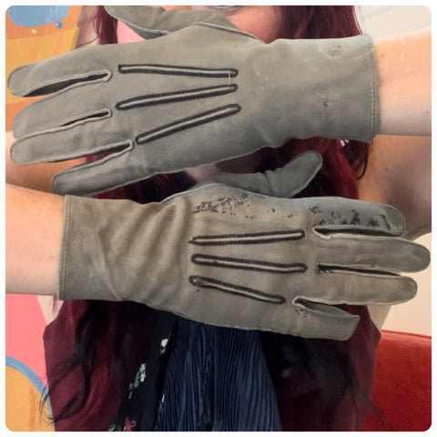 1940's Leather Military Officer Gloves