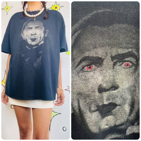 Vintage Bela Lugosi DRACULA T-Shirt - Halloween Horror Vampire Tee - XL