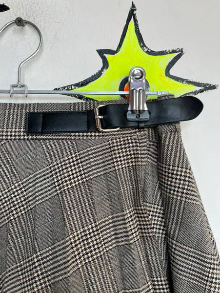 Vintage 90s Y2K Plaid Tartan Pleated Mini Skirt Grunge Emo Schoolgirl Skirt XS