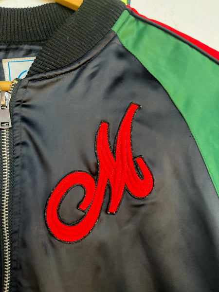 Vintage Y2K Satin Souvenir Bomber | Street Luxe Tokyo-Gucci Remix | Size XL
