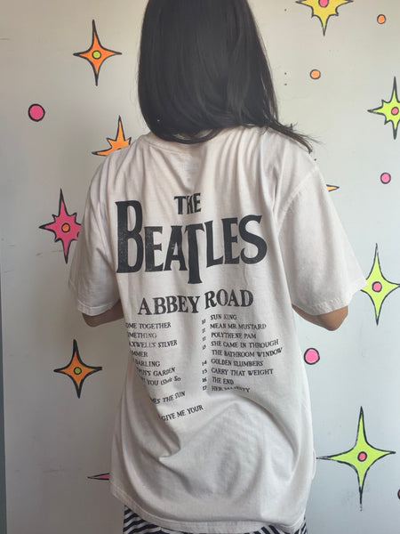 Beatles Abbey Road T-Shirt | Classic Rock Band Tee Vintage Style Relaxed Large