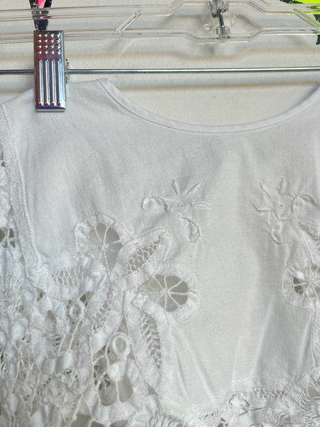 White Square lace Collar | Granny Boho Handmade Clowncore Babydoll Rococo