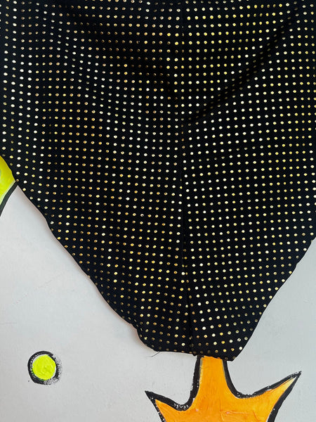 Y2K Handmade Alien Rave Set Metallic Crop Top Micro Shorts Cyber Goth Costume L