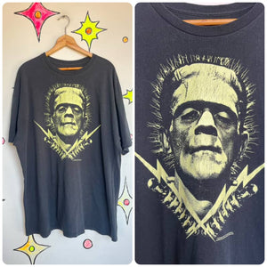 90s Y2K Universal Monsters Frankenstein Tee – Halloween Goth Zombie T-Shirt – 2X