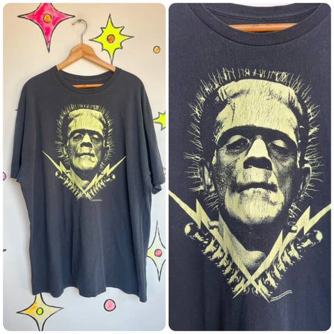 90s Y2K Universal Monsters Frankenstein Tee – Halloween Goth Zombie T-Shirt – 2X