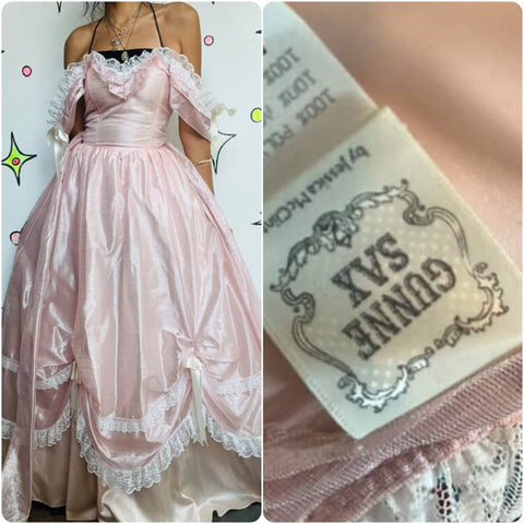 Pink Gunne Sax Dress Edwardian Cottagecore Fairy Babydoll Grunge Princess – 7