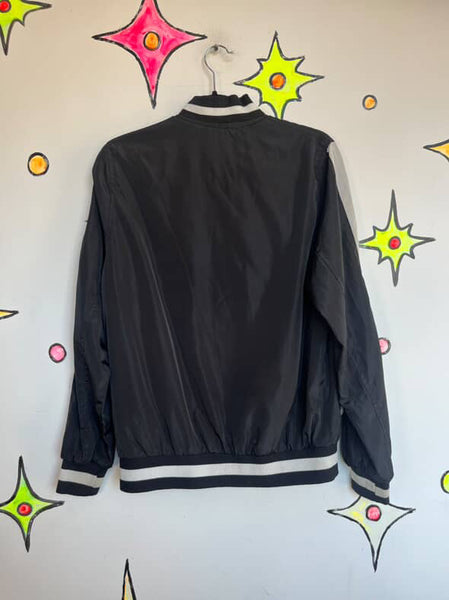 Vintage Y2K Satin Embroidered Fairy Grunge Bomber | Japanese Souvenir Jacket | L