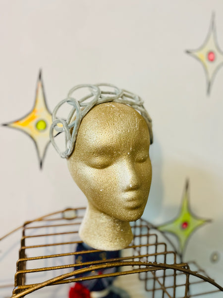 50s Fascinator Hat - Mad Men Era Glamour Velvet Crown | Vintage Medieval Cosplay