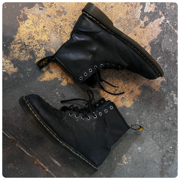 Black Doc Martens Boots | Men’s US 10 Leather Combat Boots | Grunge Punk Staple