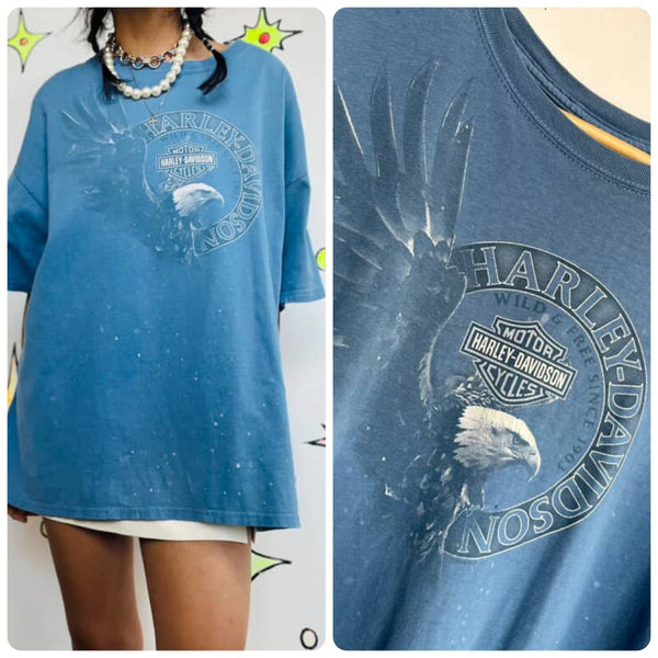 Vintage 90s Harley Davidson Tee | Biker Grunge Route 66 Graphic T-Shirt XL