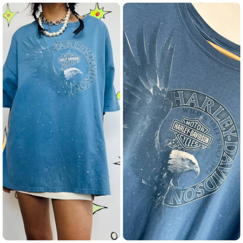 Vintage 90s Harley Davidson Tee | Biker Grunge Route 66 Graphic T-Shirt XL