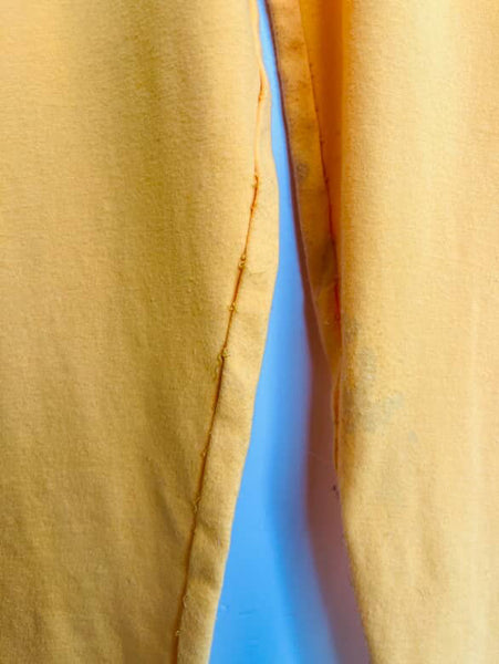 Vintage 80s Bright Yellow Studded Zip-Up Jumpsuit | One Piece Party Outfit | M