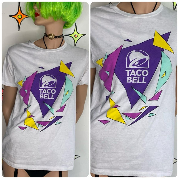 Taco Bell Novelty Graphic Tee Y2K Fast Food Pop Culture T Shirt S
