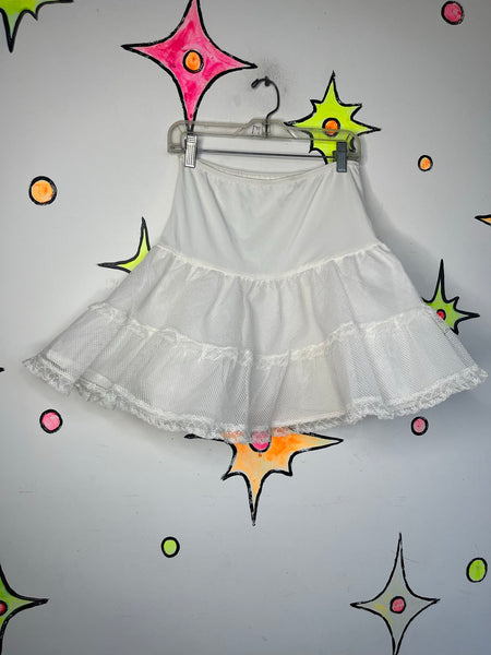 Crinoline Petticoat Skirt – Lace Bow Lolita Coquette Rococo Kawaii Babydoll XS