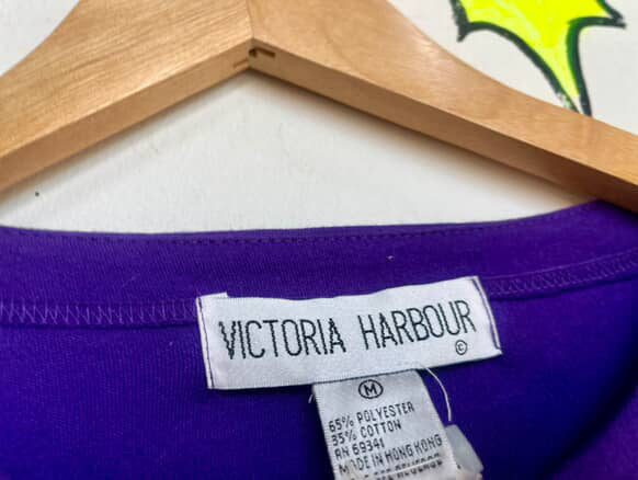 Vintage 80s Embellished Sequin Fruit Tee Deadstock Art Wear Statement Shirt - M