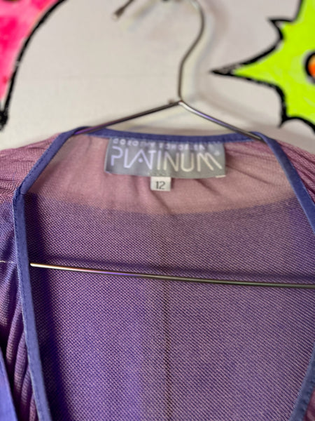 Vintage 90s Lilac Witchy Boho Maxi Dress - Fairy Grunge Revival - Side Slit - 12