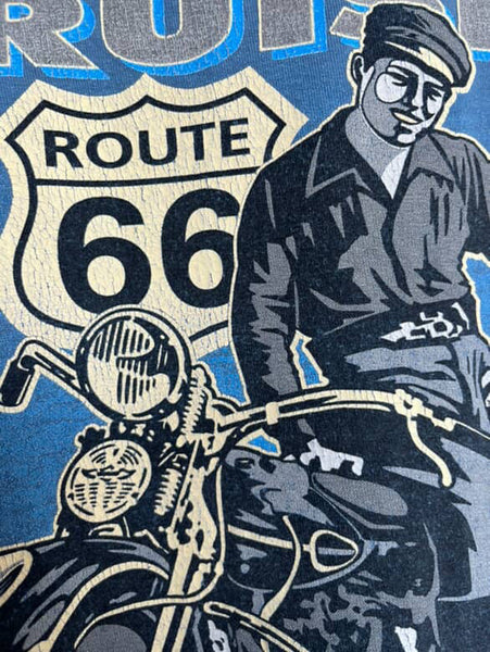 Vintage 90s Harley Davidson Tee | Biker Grunge Route 66 Graphic T-Shirt XL