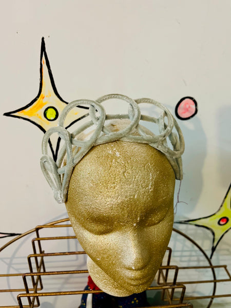 50s Fascinator Hat - Mad Men Era Glamour Velvet Crown | Vintage Medieval Cosplay