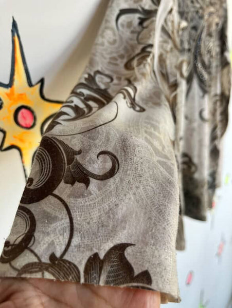 Vintage Y2K ' Grunge Fairy Bling Embellished Tattoo Tee T Shirt ' Size M