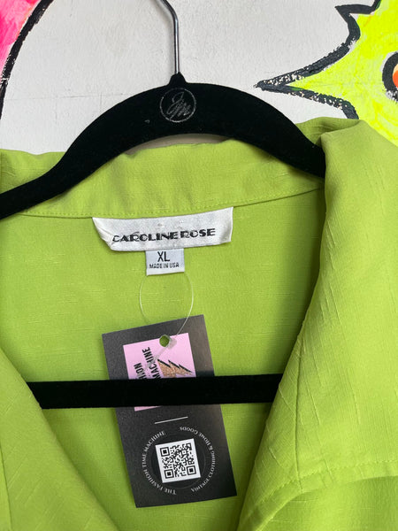 Lime green Neon Cyber Grunge Avant Garde Statement Blazer Maximalist XL