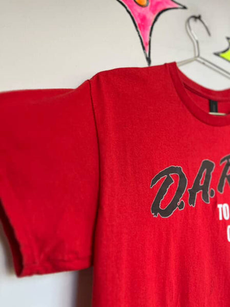 90s Y2K | DARE to Resist Drugs and Violence Tee T Shirt Red - Size Medium
