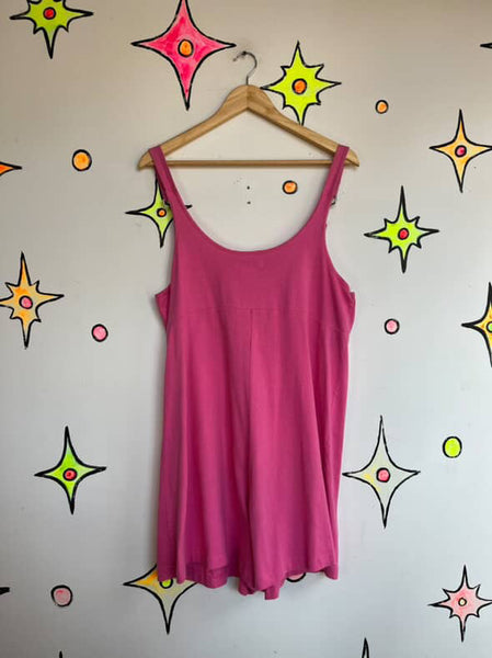 Vintage Totally 80s 90s Hot Pink Retro Overalls Playsuit | Party Outfit | Size M