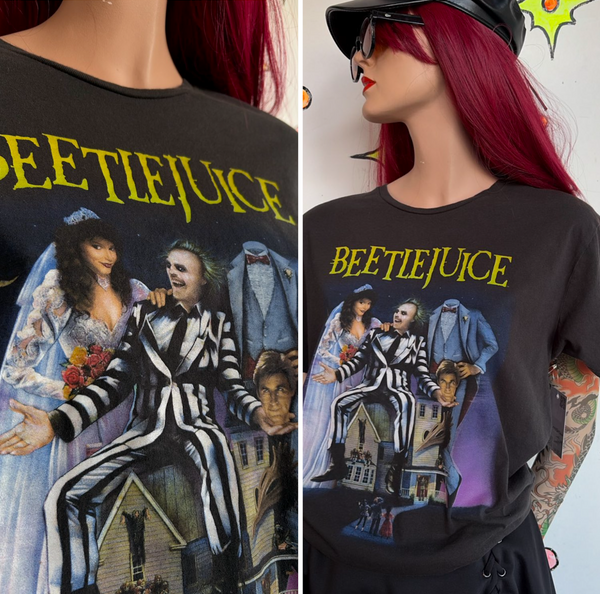 Vintage Beetlejuice Graphic T-Shirt Collectible Novelty Tim Burton Horror | XL
