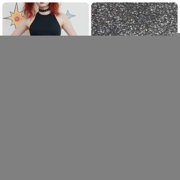 Retro 90s does 70s Silver Glitter Disco Pants High Rise Stretch Flares S