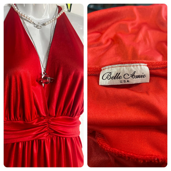 Vintage Y2K 2000s | Red Fairy Babydoll Halter Top Blouse