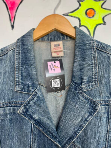 Vintage Y2K Denim Vest | Fairy Grunge Emo Indie Sleaze Layering Top | Size 10