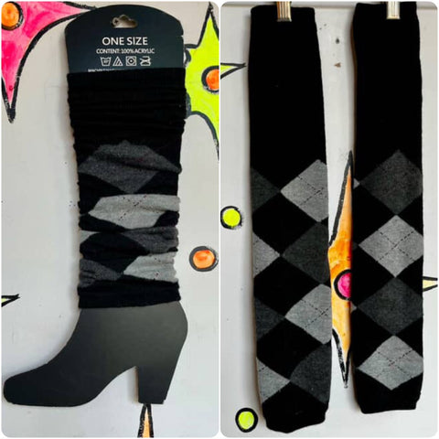 Y2K Plaid Leg Warmers - Fairy Grunge Emo Goth Indie Sleaze - NWT - One Size