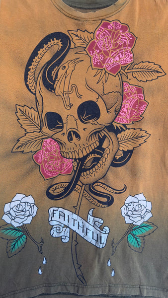 Rebel Spirit Tattoo Print Tee Y2K Indie Sleaze Graphic T Shirt Edgy Streetwear XL