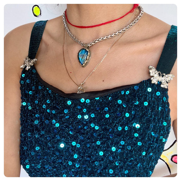 Vintage 90s Y2K | Shiny Sparkle Glitter Fairy Formal Slip Dress Cocktail Prom 10