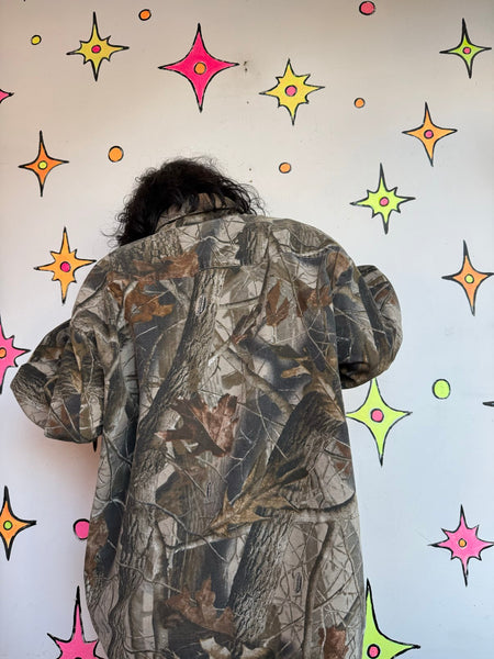 Camo Shirt Jacket Gorpcore Grunge Oversized Utility Skater Streetwear | XL