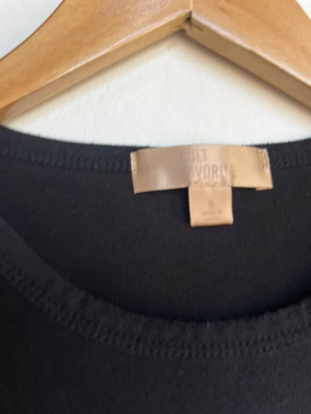 Vintage Y2K | Goth Grunge Fairy Tattoo Print Cross Baby Tee T Shirt | Small