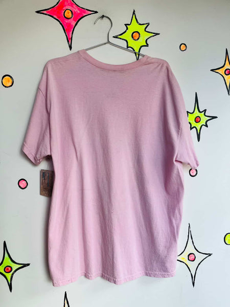 90s Y2K - Pink Hello Kitty and Friends Official Sanrio Graphic Tee T Shirt - XL