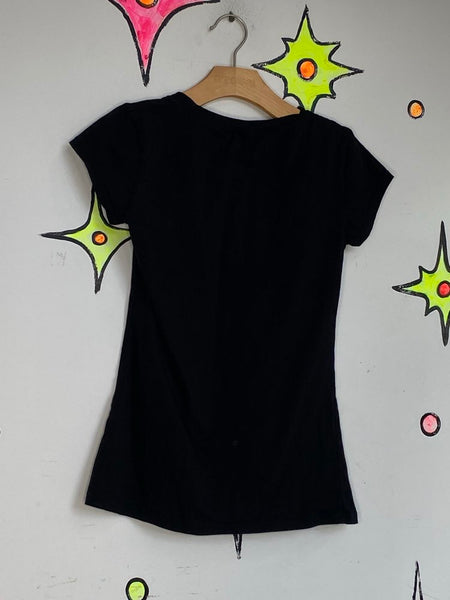 Black Las Vegas Souvenir Baby Tee Y2K Indie Sleaze Graphic T Shirt XS S