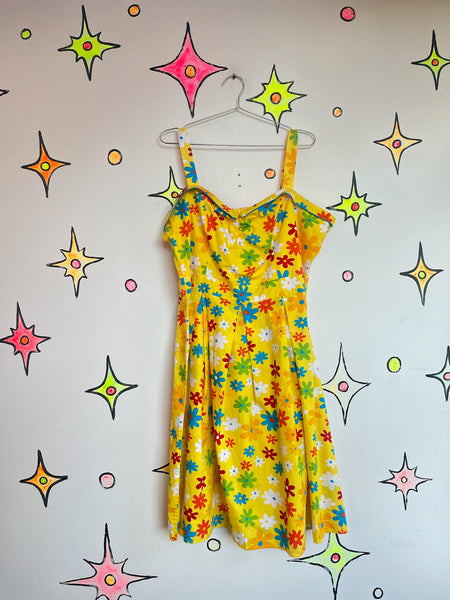 Retro 50s Repro Rainbow Fit and Flare Bettie Page Twirl Dress - Pin-Up Glam - 4X