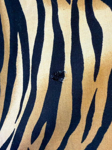 Vintage 80s 90s Tiger Print Maxi Skirt | Animal Print Boho Grunge | Size L