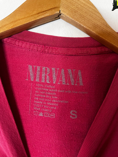 Y2K Nirvana T-Shirt | Wakefield Theater Band Baby Tee | Grunge Concert Shirt S