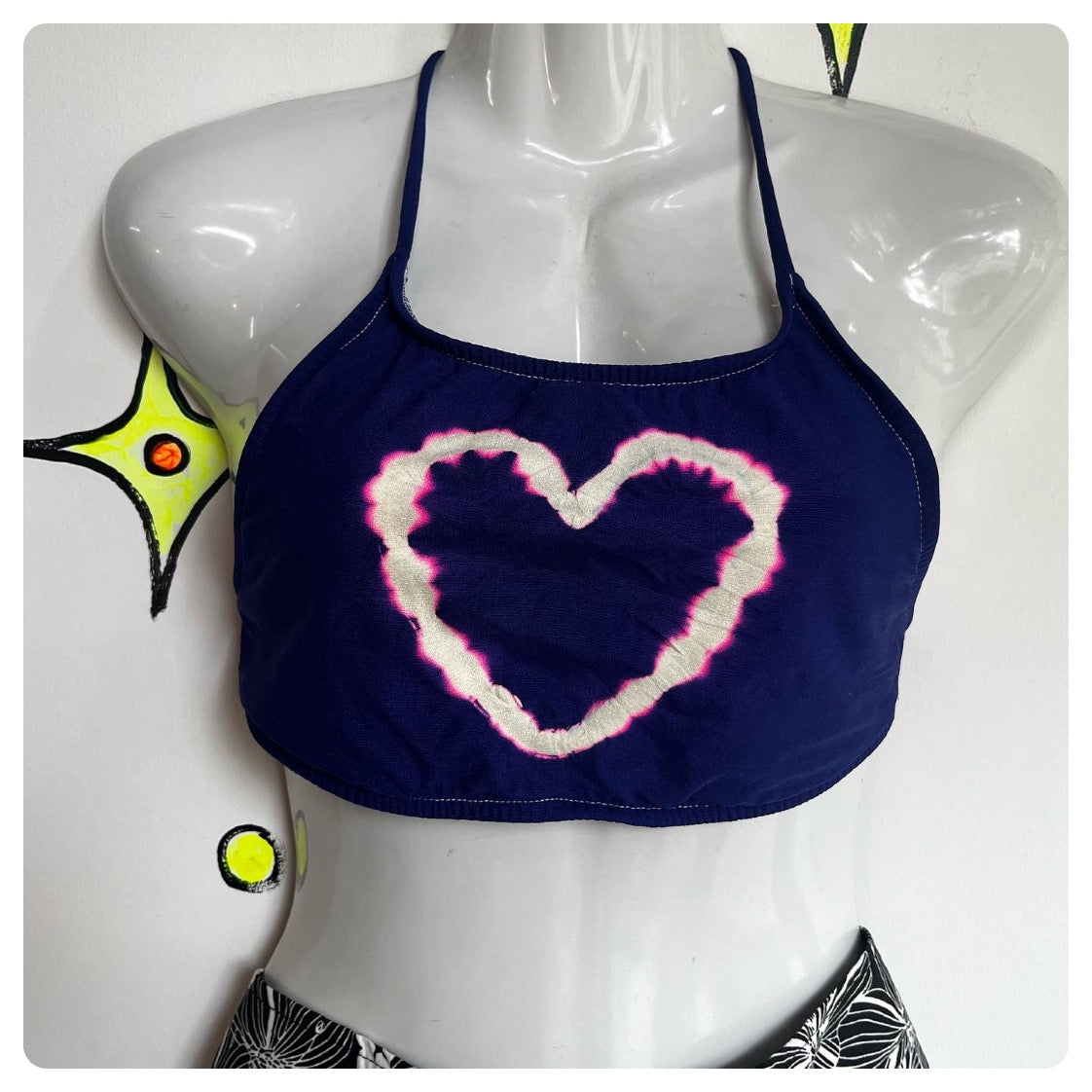 Vintage | 90s Y2K | Halter Crop Top Swim Top