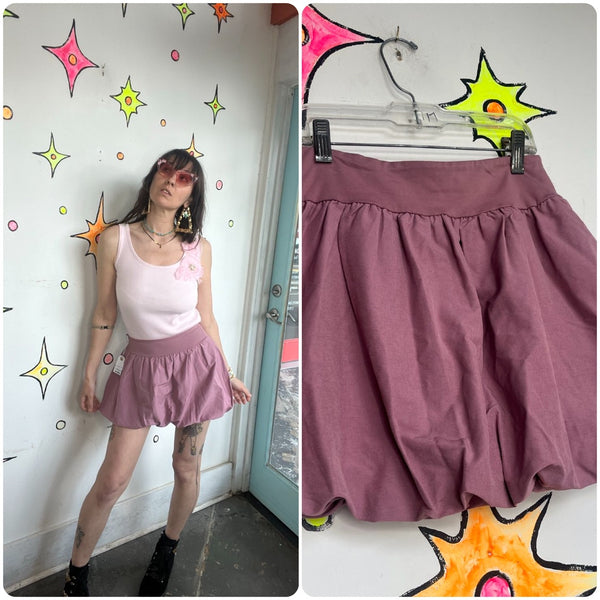 Y2K Pink Lilac Bubble Skirt Sculptural Fairy Grunge Avant Garde Mini M