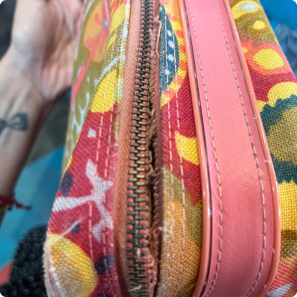 Vintage 1960's 60s | Pink Mod Groovy Psychedelic Travel Case Suitcase