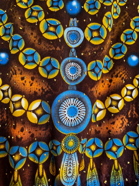 Vintage Y2K Boho Grunge Kaftan Psychedelic Rainbow Mumu – Festival Lounge Dress