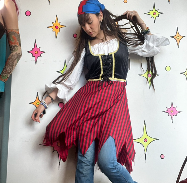 Halloween Pirate Costume Dress Renaissance Festival Piratecore Cosplay Outfit SM
