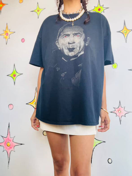Vintage Bela Lugosi DRACULA T-Shirt - Halloween Horror Vampire Tee - XL