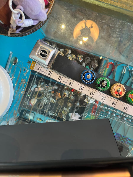 Retro Bottle Cap Belt Cyber Grunge Emo Punk Y2K Recycled Seat Belt Belt
