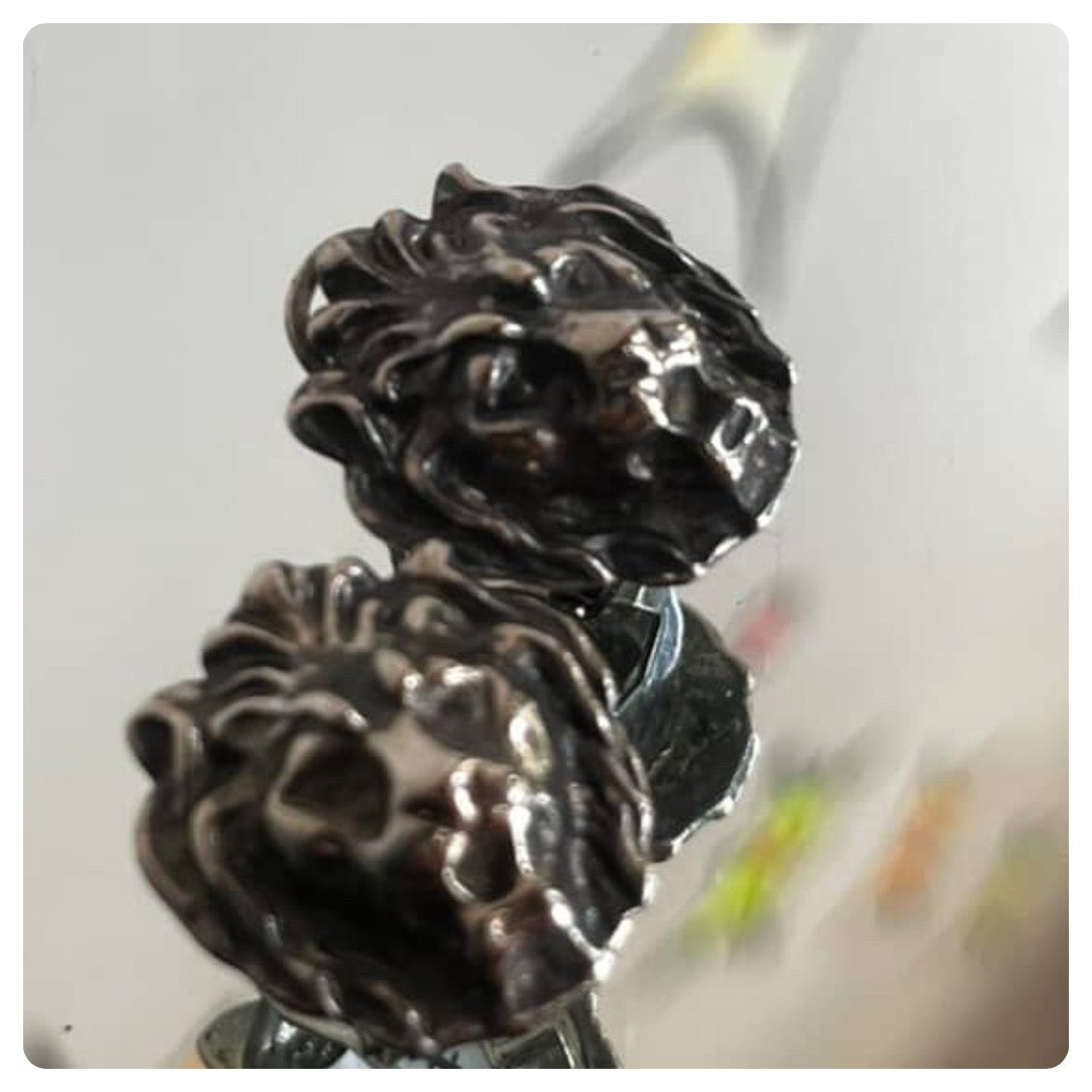 Vintage Lion Earrings - Leo Zodiac Statement Jewelry - Silver Tone