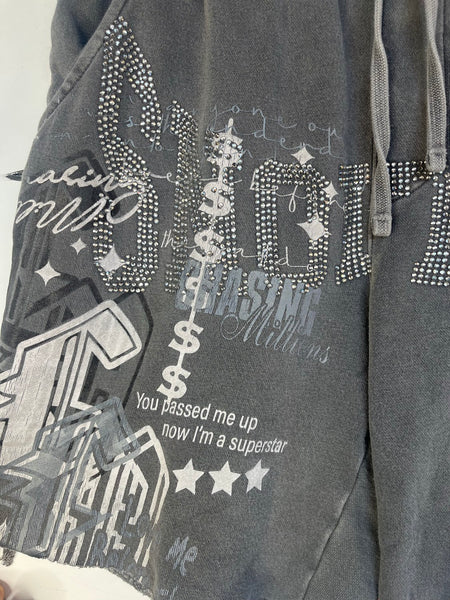 Y2K Bedazzled Lounge Shorts ' McBling Indie Sleaze - S
